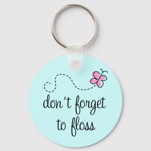Funny Floss Dental Hygienist Sleutelhanger (Voorkant)