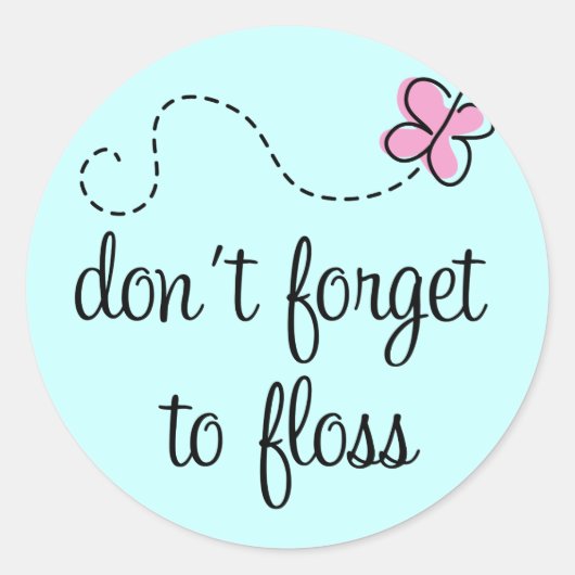 Funny Floss Dental Hygienist Sticker (Voorkant)