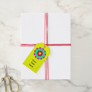 Funny Flower Power Bloom I + jouw tekst Cadeaulabel