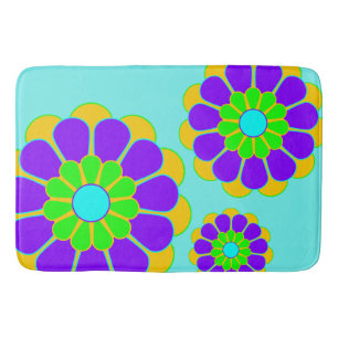 Funny Flower Power Bloom II en je backgr. en idee Badmat