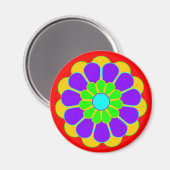 Funny Flower Power Bloom II Magneet (Voorkant / Achterkant)