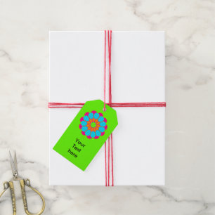 Funny Flower Power Bloom III + jouw tekst Cadeaulabel