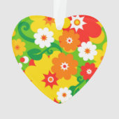 Funny Flower Power Wallpaper Ornament (achterkant)