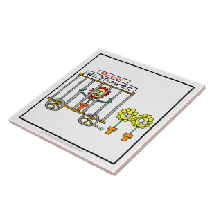 Funny Flowers Wildflower Cartoon Kitchen Tile Tegeltje