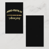 Funny Flute Pun Amazing Musical Wind Instrument Visitekaartje (Voorkant / Achterkant)