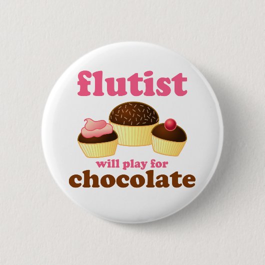 Funny Flute Quote Button (Voorkant)