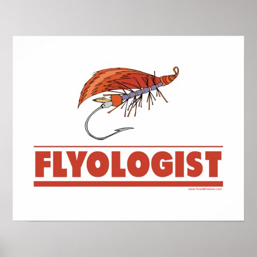 Funny Fly Fishing Poster (Voorkant)