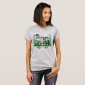 Funny Flying Monkey Green Wings Custom Typography T-shirt (Voorkant volledig)