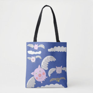 Funny Flying Pig Draagtas