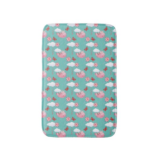 Funny Flying Pig Pattern Badmat (Voorkant Verticaal)