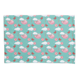 Funny Flying Pig Pattern Kussensloop
