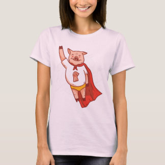 Funny Flying Super Pig T shirt