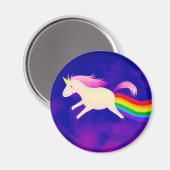 Funny Flying Unicorn Farage a Rainbow Magneet (Voorkant / Achterkant)
