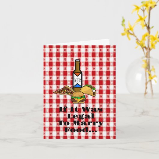 Funny Food and Marriage Compliment Wenskaart Kaart (Gele Bloem)