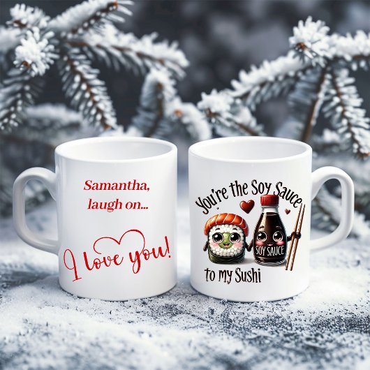 Funny Food Mug Custom Name Valentine Gift