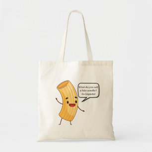 Funny Food Pasta Joke Canvas tas