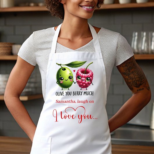 Funny Food Personalized Romantic Love Gift Apron Schort