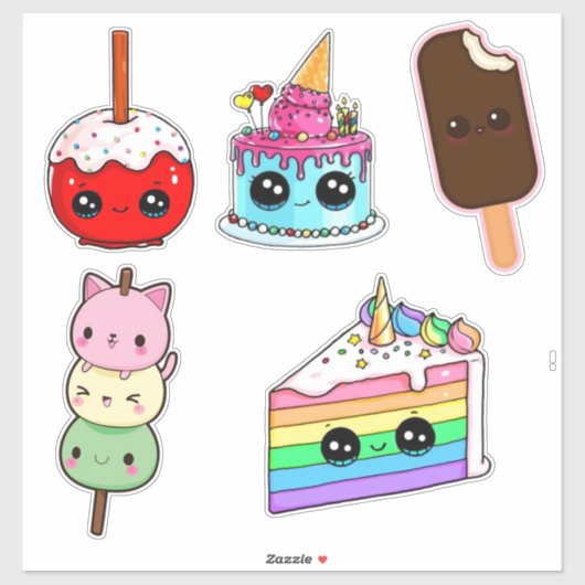 Funny food stickers (Vel)