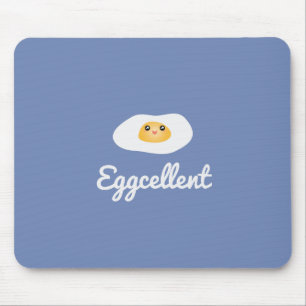 Funny Foodie Cute Eggcellent Humoureues Food Pun Muismat