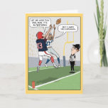 Funny Football Carte d'anniversaire<br><div class="desc">Voici une drôle de carte d'anniversaire avec deux joueurs de football qui se battent pour la balle et discutent du cadeau d'anniversaire approprié. Du créateur de la webcomique populaire Capitaine Scratchy! Merci d'avoir choisi ce design original par © Chuck Ingwersen et de me soutenir — un artiste indépendant ! Je...</div>