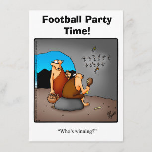 Funny Football Humor Party Invitation Kaart