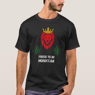 Funny Football minnaar, Marokkaanse Lion fans Foot T-shirt