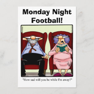 Funny Football Night Party-uitnodigingen Kaart