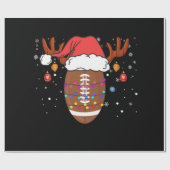 Funny Football Reindekerstman Cadeaupapier (Vlak)