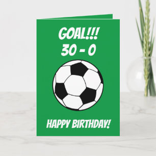 Funny Football Soccer Green Son 30th Birthday Kaart