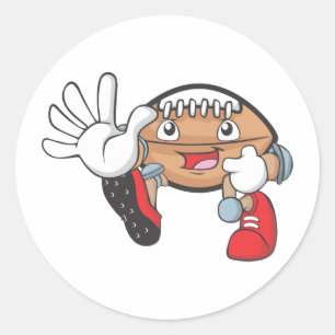 Funny Football T-shirts Grappige Footballs gesch Ronde Sticker
