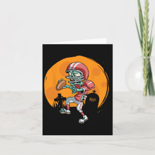 Funny Football Zombie Player Halloween Football Sp Kaart