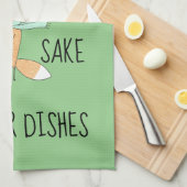 Funny for Fox Sake do Dishes Theedoek (Quarter Fold)