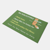 Funny for Fox Sake No Soliciting Deurmat (Schuin)
