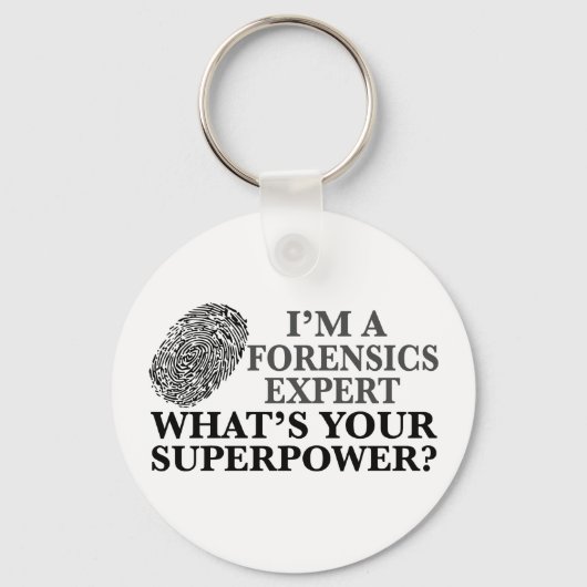 Funny Forensics Expert Sleutelhanger (Voorkant)