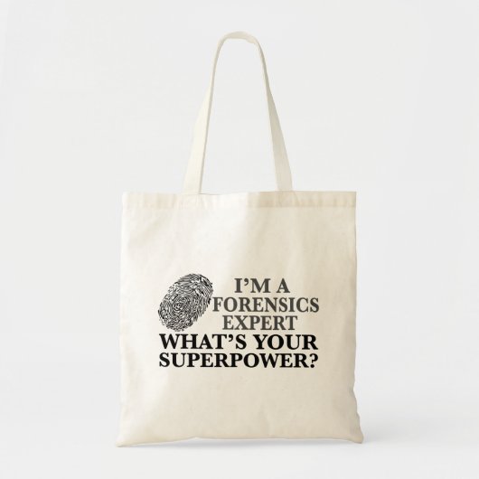 Funny Forensics Expert Tote Bag (Voorkant)