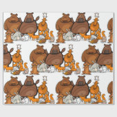 Funny Forest Animals Cadeaupapier (Vlak)