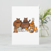 Funny Forest Animals Kaart (Staand voorkant)