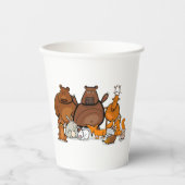 Funny Forest Animals Papieren Bekers (Voorkant)