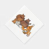 Funny Forest Animals Servet (Hoek)