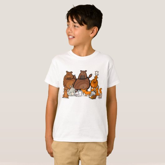 Funny Forest Animals T-shirt (Voorkant volledig)