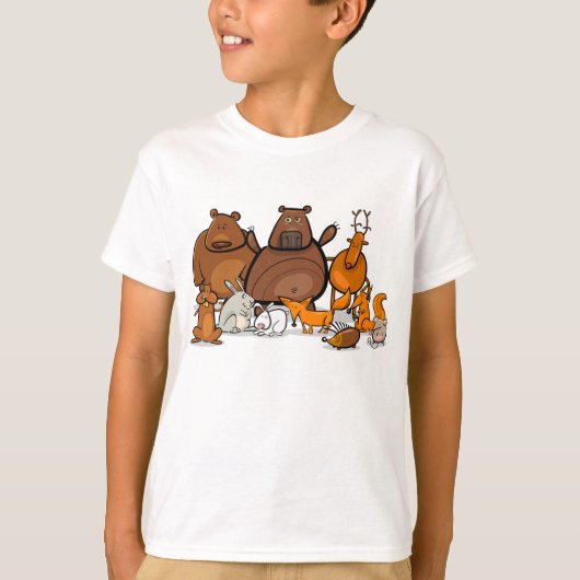 Funny Forest Animals T-shirt (Voorkant)