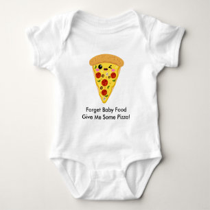 Funny Forget Baby Food Geef me pizza Romper