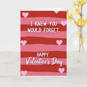 Funny Forgot Valentines Card Kaart (Gele Bloem)