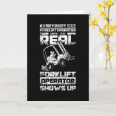 Funny Forklift Operator Kaart (Gele Bloem)