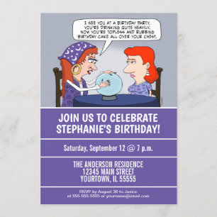 Funny Fortune Teller Birthday Party Kaart