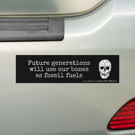 Funny Fossil Fuels Bumpersticker (Op auto)