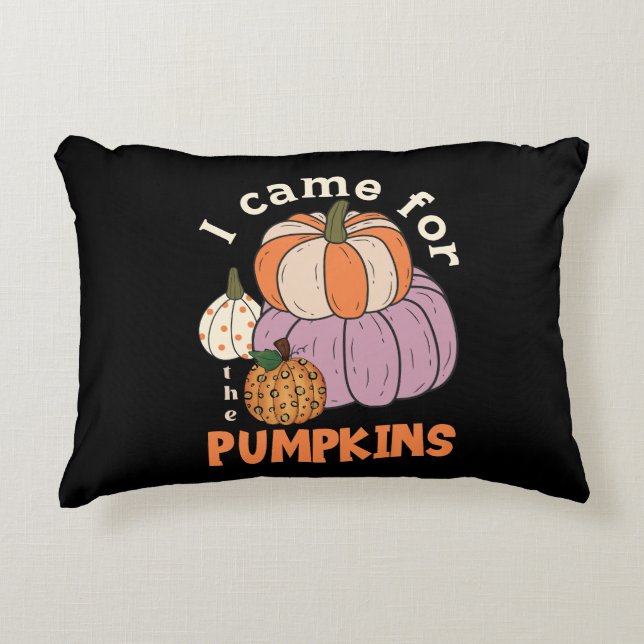 Funny Four Pumpkins Herfst Accent Kussen (Voorkant)