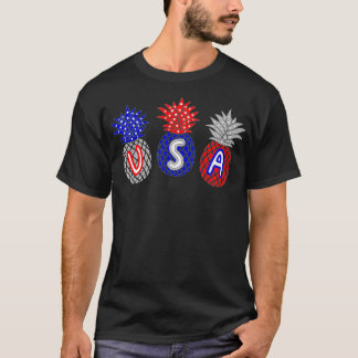 Funny Fourth of July 4th Independence Day USA Pine T-shirt
