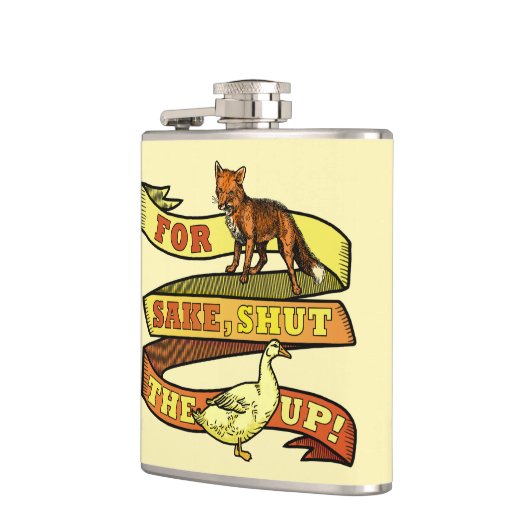 Funny Fox Duck Animal Pun Heupfles (Links)