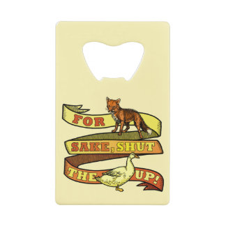 Funny Fox Duck Animal Pun Kredietkaart Flessenopener